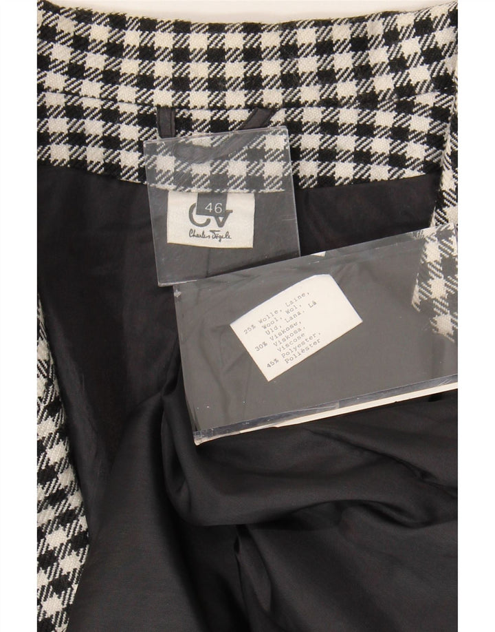 CHARLES VOGELE Womens Loose Fit Blazer Jacket EU 46 XL Black Houndstooth Vintage Charles Vogele and Second-Hand Charles Vogele from Messina Hembry 