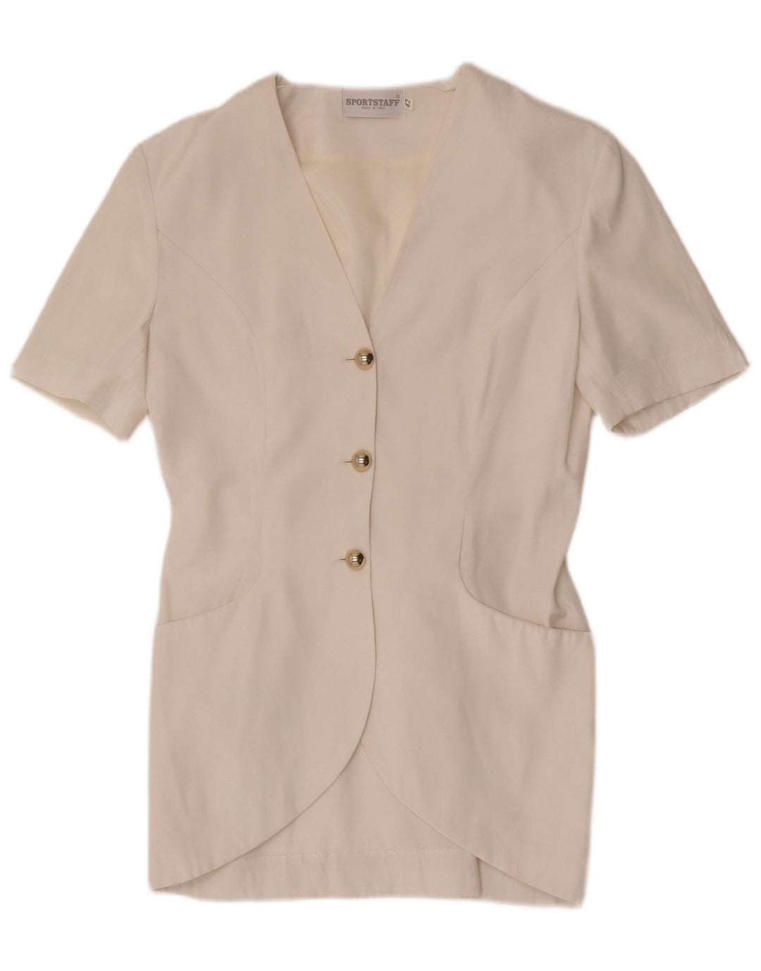 Giacca blazer a maniche corte da donna a 3 bottoni Sportstaff IT 42 Medio Bianco