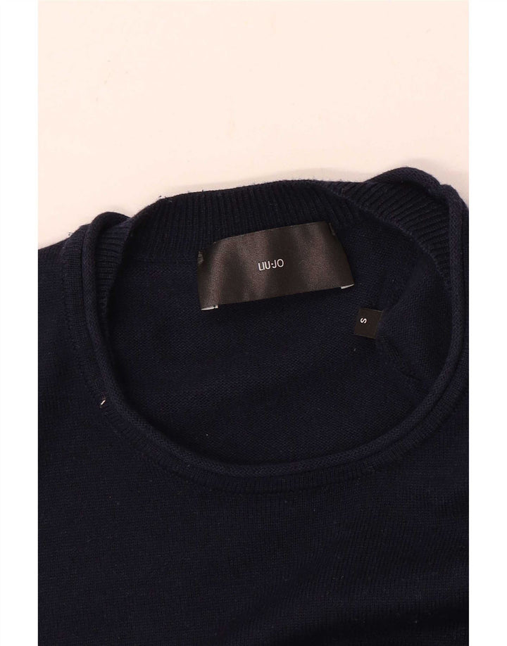 Maglione maglione girocollo da uomo Liu Jo piccolo blu navy
