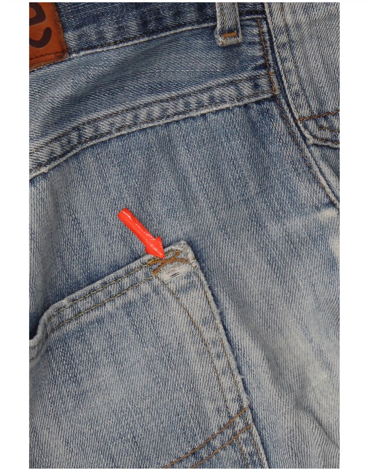 Pantaloncini di jeans Bermuda da uomo Lee W34 grande cotone blu