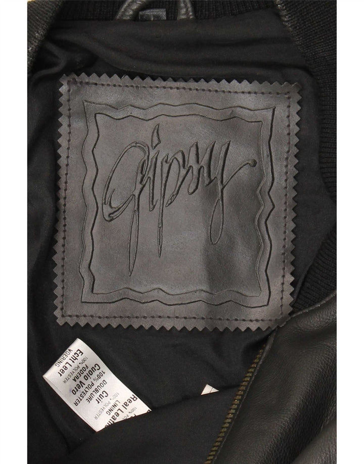 Giacca in pelle da uomo Gipsy UK 40 grande in pelle nera