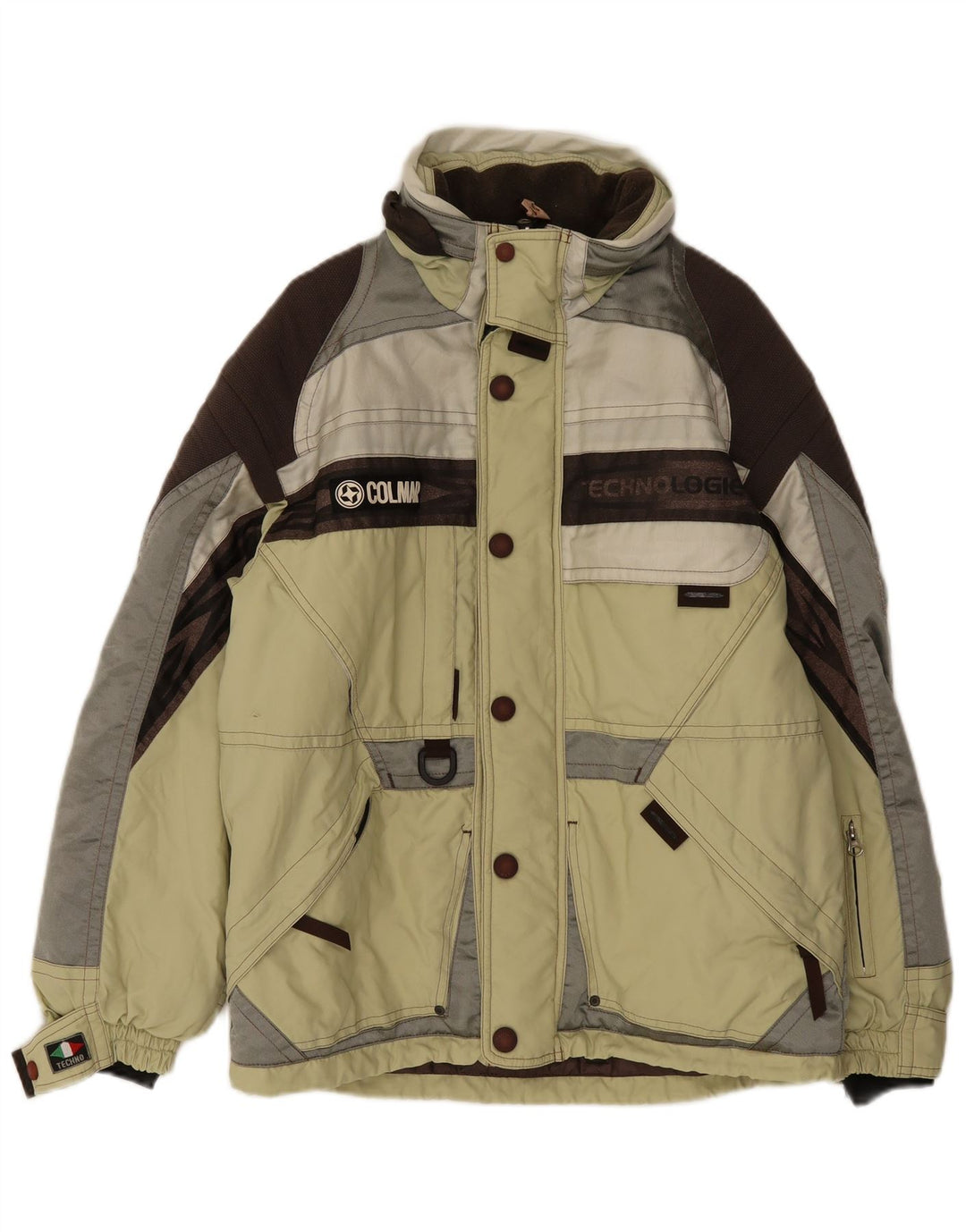 Giacca da sci da uomo con cappuccio grafico Colmar US 42 Large Green Colourblock
