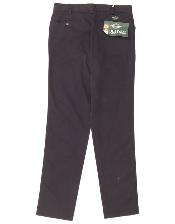 Pantaloni casual slim da uomo Holiday IT 50 Large W36 L35 Cotone blu navy
