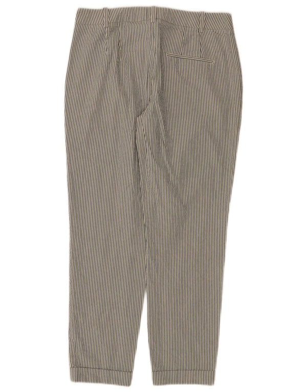 Pantaloni chino slim da donna Zara EU 38 piccoli W28 L27 gessato blu