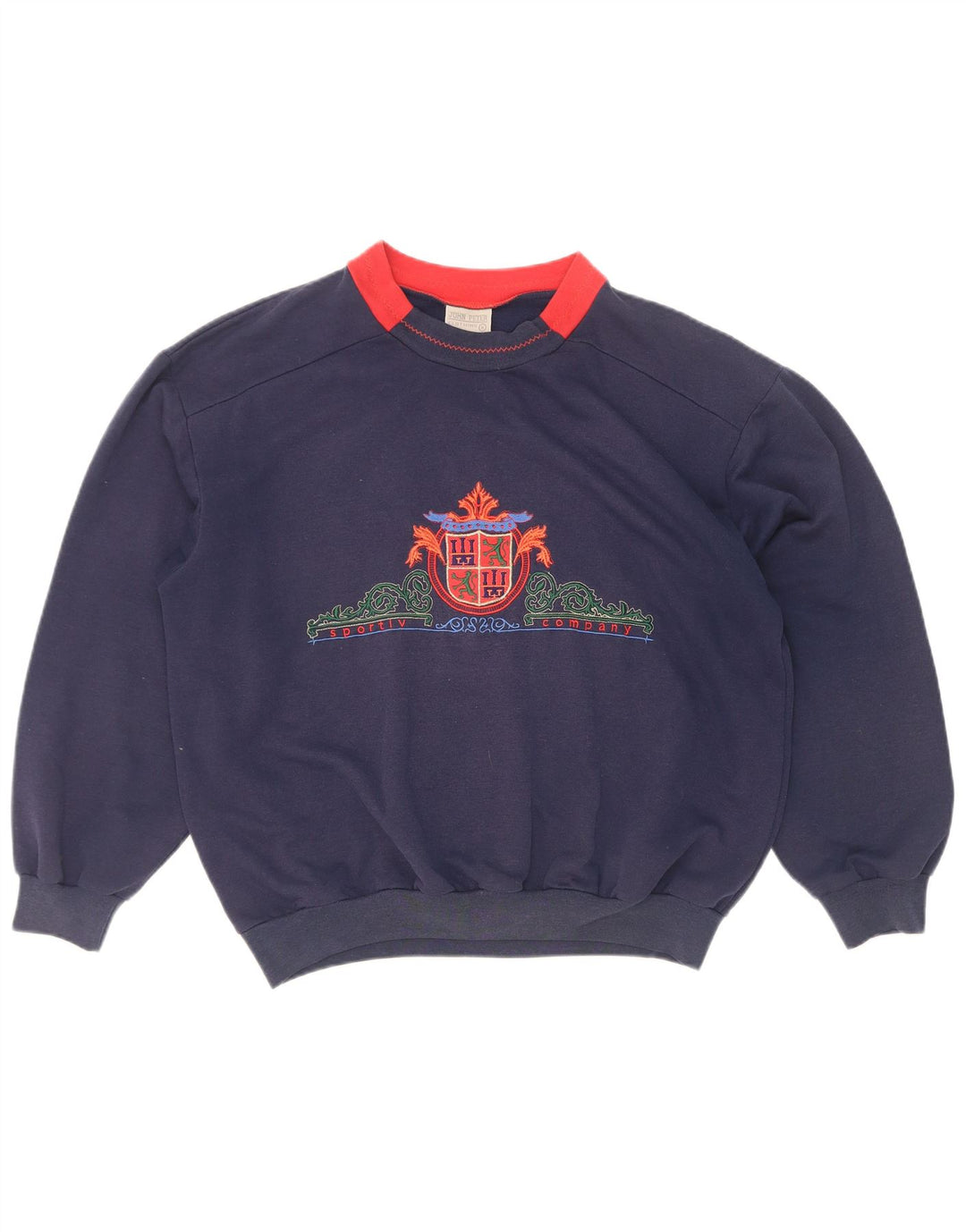 Felpa da donna John Peter Jumper UK 16 Large Blu Navy Colourblock