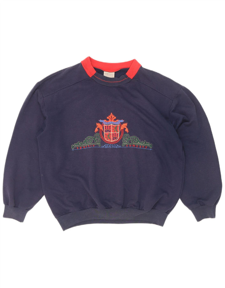 Felpa da donna John Peter Jumper UK 16 Large Blu Navy Colourblock