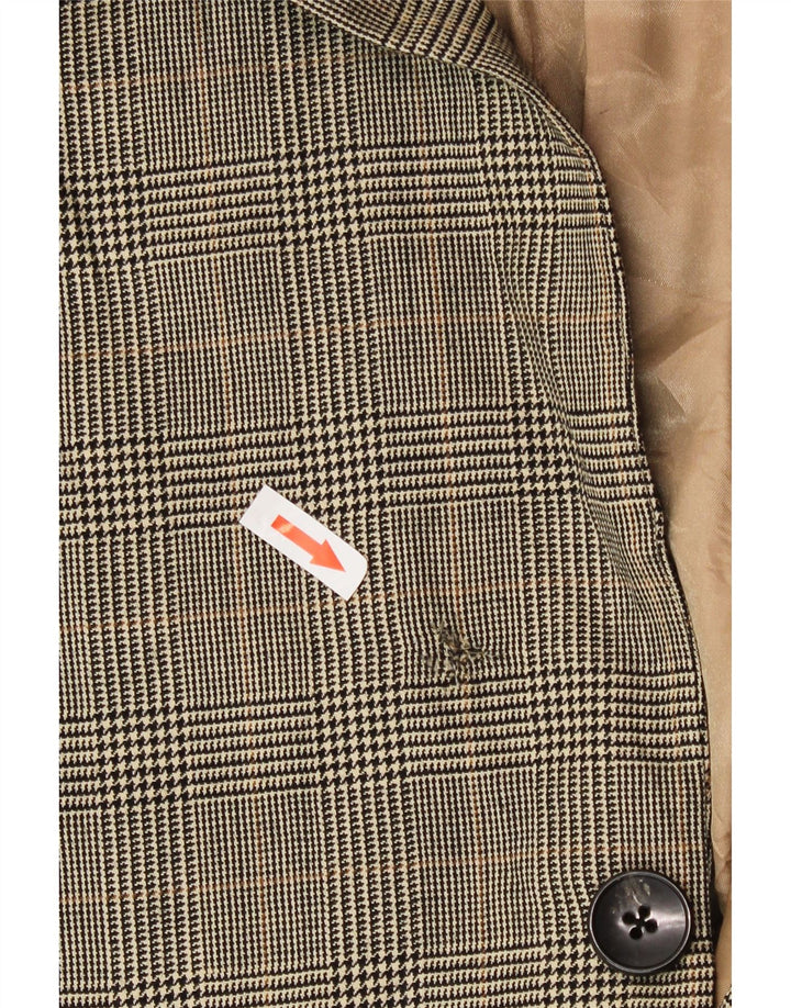 Polo Ralph Lauren Giacca blazer a 2 bottoni da uomo UK 44 2XL Pied de poule beige