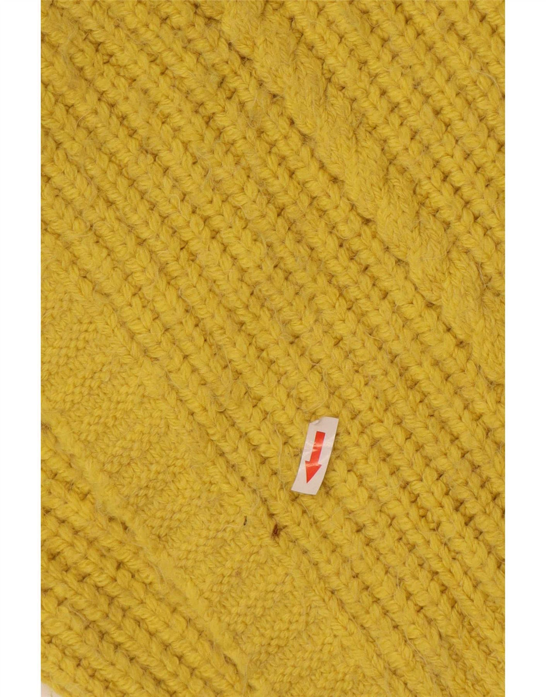 Maglione cardigan aperto da donna Marks & Spencer UK 16 grande acrilico giallo