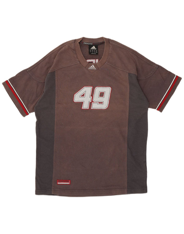 T-shirt grafica da uomo ADIDAS Top XS in cotone color block grigio