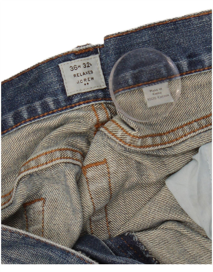 Jeans dritti da uomo dalla vestibilità rilassata J. Crew W36 L32 cotone blu