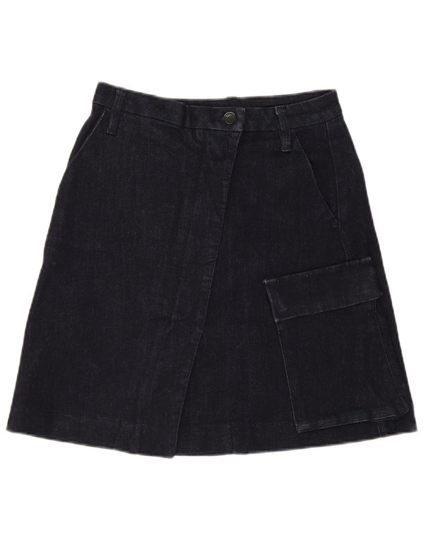 Gonna a portafoglio in denim da donna G-Star piccola W26 in cotone blu navy