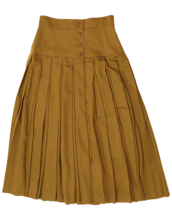 Gonna a pieghe a vita alta da donna Antonio Baldan IT 46 Large W28 Lana kaki