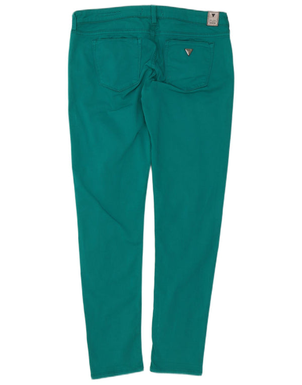 Pantaloni chino skinny Guess Beverly W32 L31 da donna in cotone verde