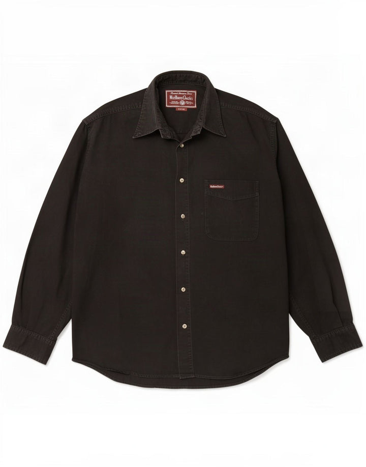 Camicia da uomo Marlboro Classics nera media