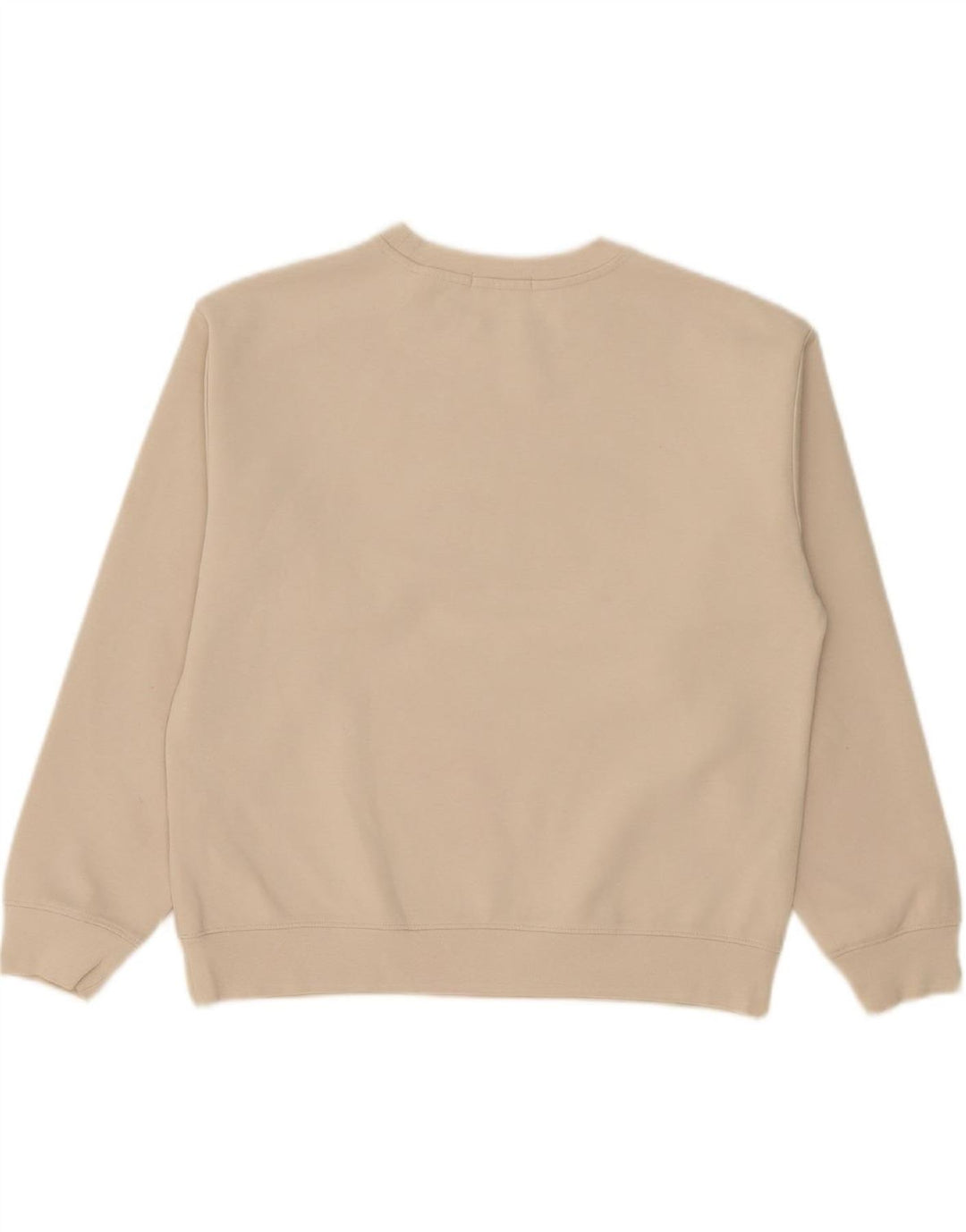 CALVIN KLEIN JEANS Womens Graphic Sweatshirt Jumper US 12 Large Beige