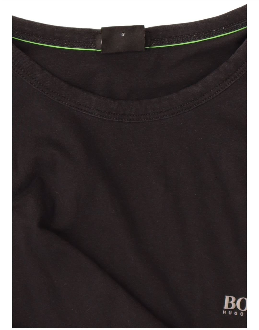 Top HUGO BOSS da uomo vestibilità regolare manica lunga piccolo cotone nero