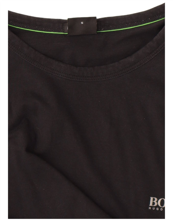 Top HUGO BOSS da uomo vestibilità regolare manica lunga piccolo cotone nero