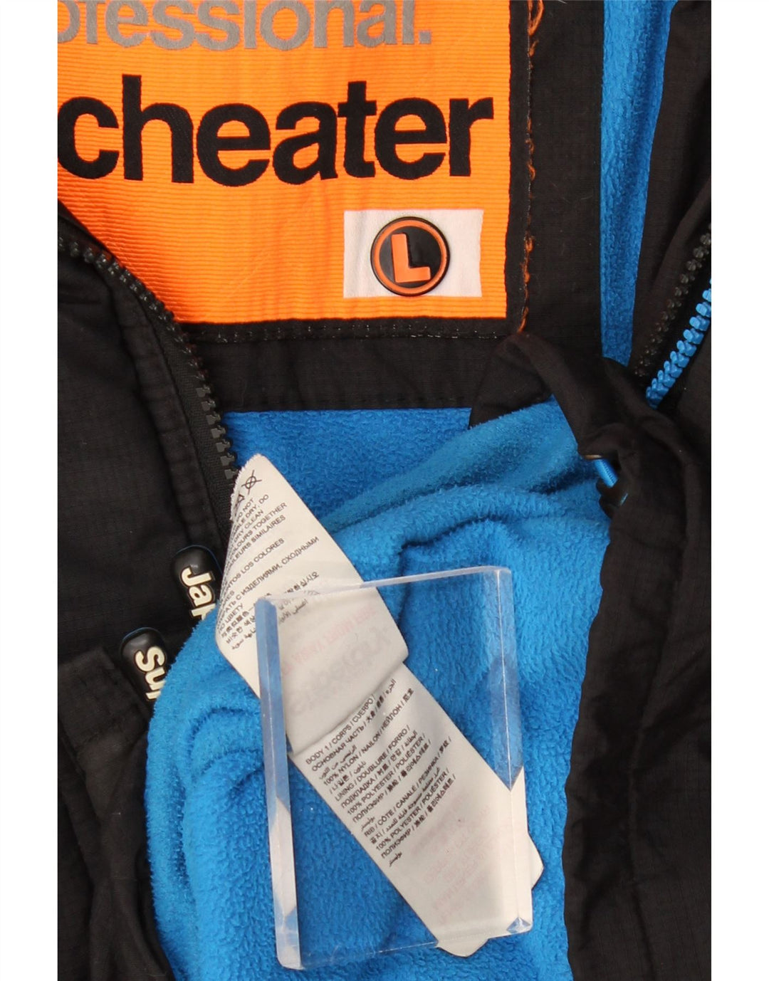 Giacca a vento da uomo con cappuccio SUPERDRY UK 40 grande nera