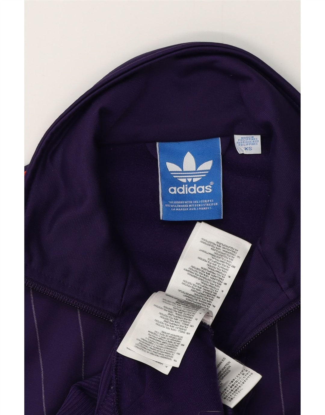 Giacca da ginnastica da uomo Adidas XS in poliestere a righe viola