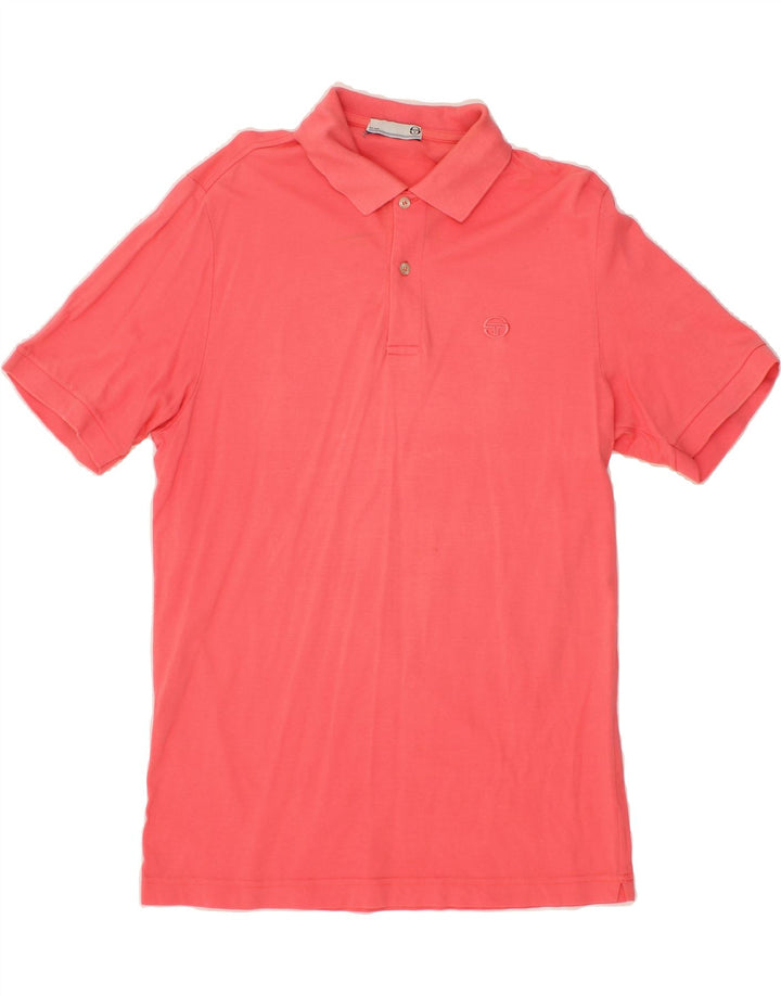SERGIO TACCHINI Mens Polo Shirt IT 50 Medium Pink Cotton Vintage Sergio Tacchini and Second-Hand Sergio Tacchini from Messina Hembry 