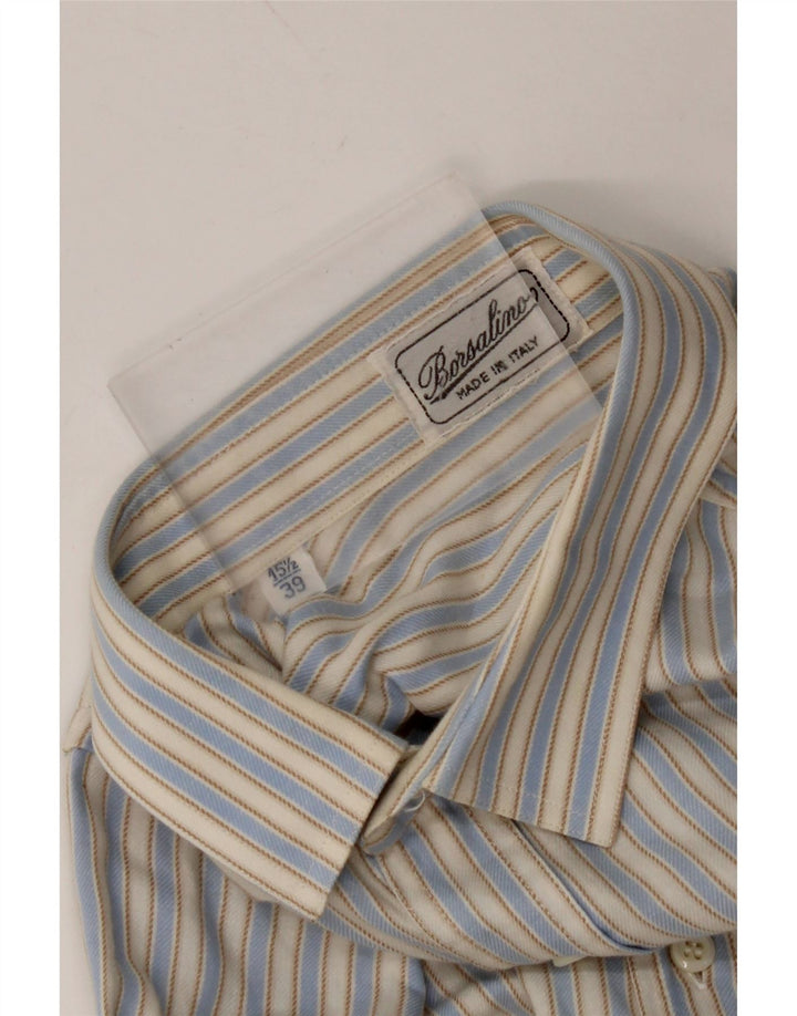 Camicia da uomo BORSALINO taglia 39 15 1/2 medio a righe blu