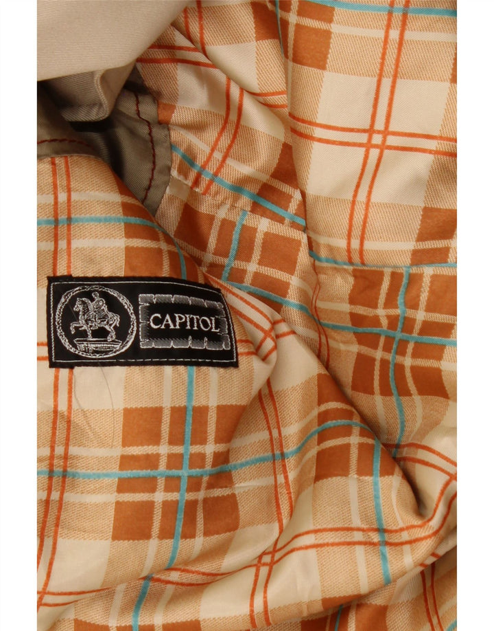 Trench vintage da donna UK 12 beige medio