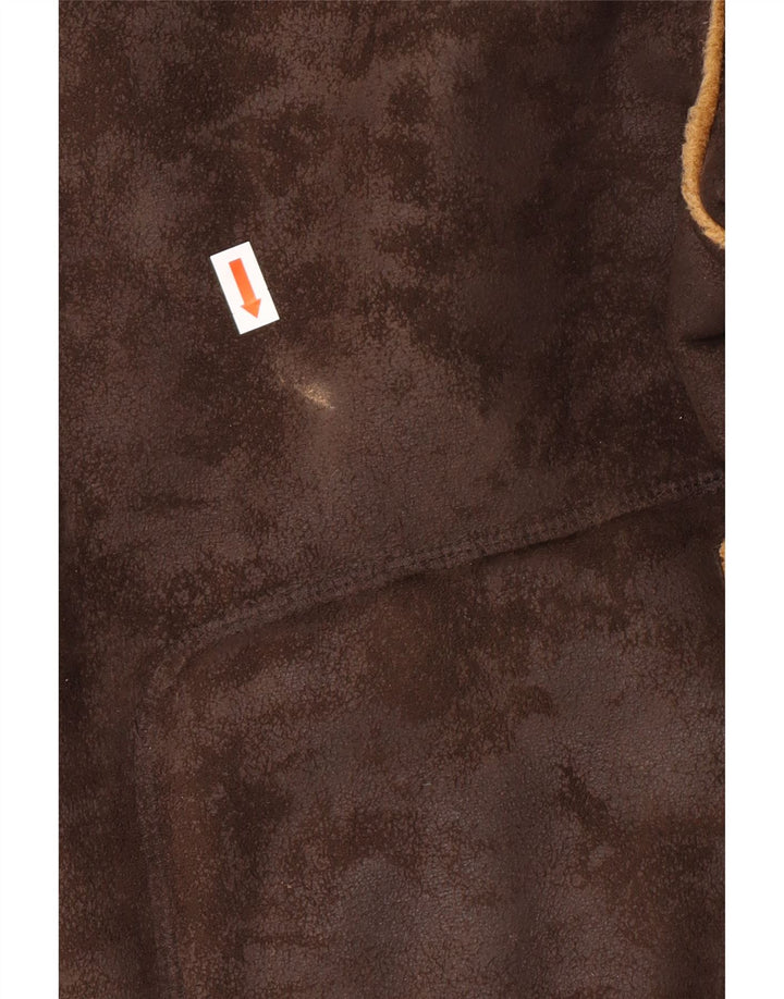 DUCK AND COVER Giacca Sherpa da uomo UK 40 Large Marrone Poliestere