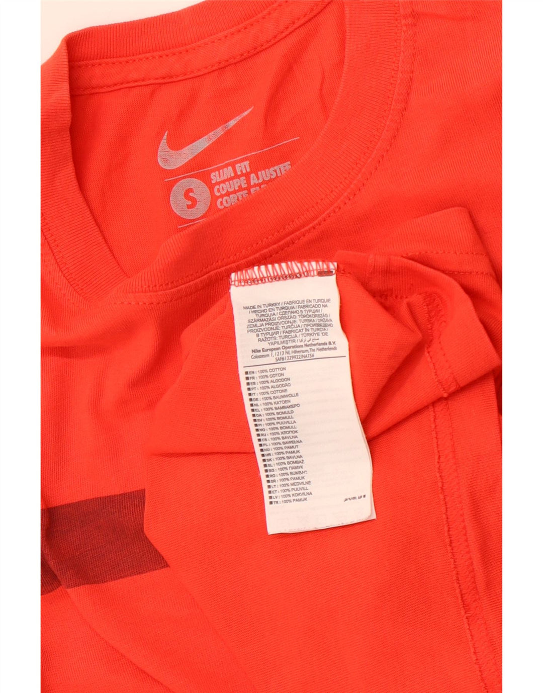 NIKE Uomo FCB Piccolo Rosso Colorblock Cotone Sportivo