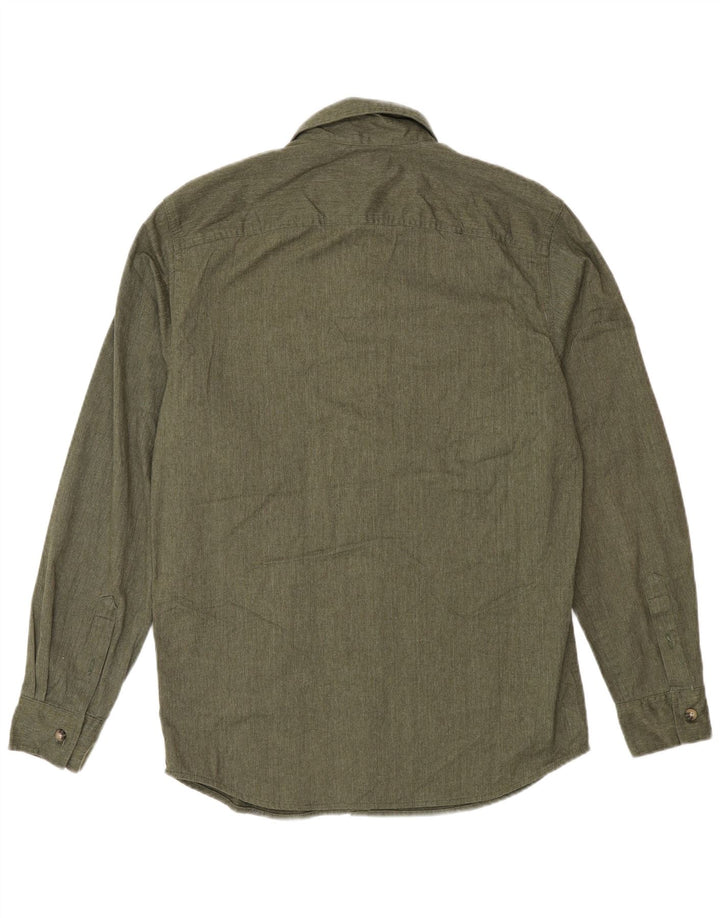 Camicia da uomo Wrangler piccola in cotone kaki