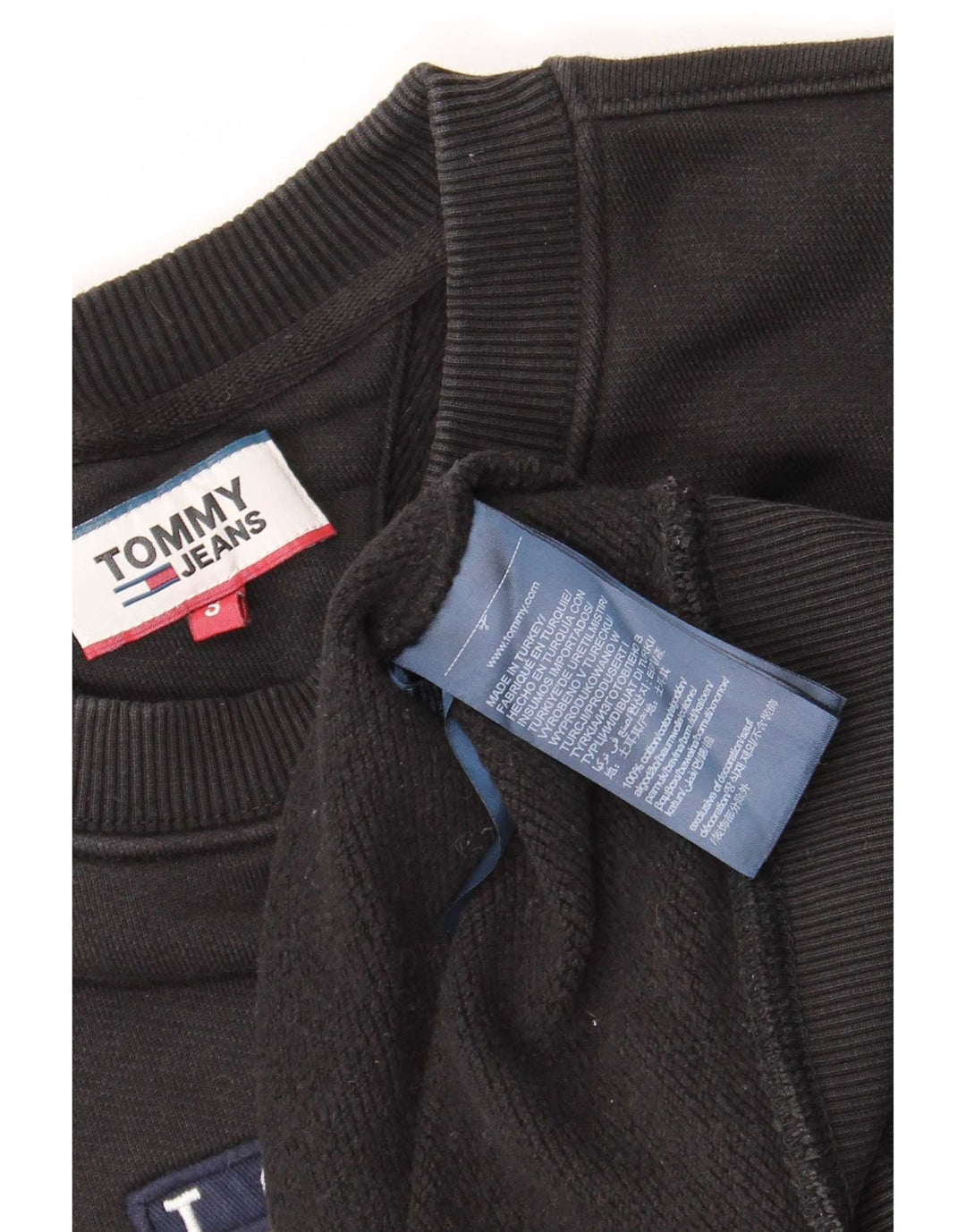 Felpa grafica da uomo Tommy Hilfiger Maglione piccolo cotone nero