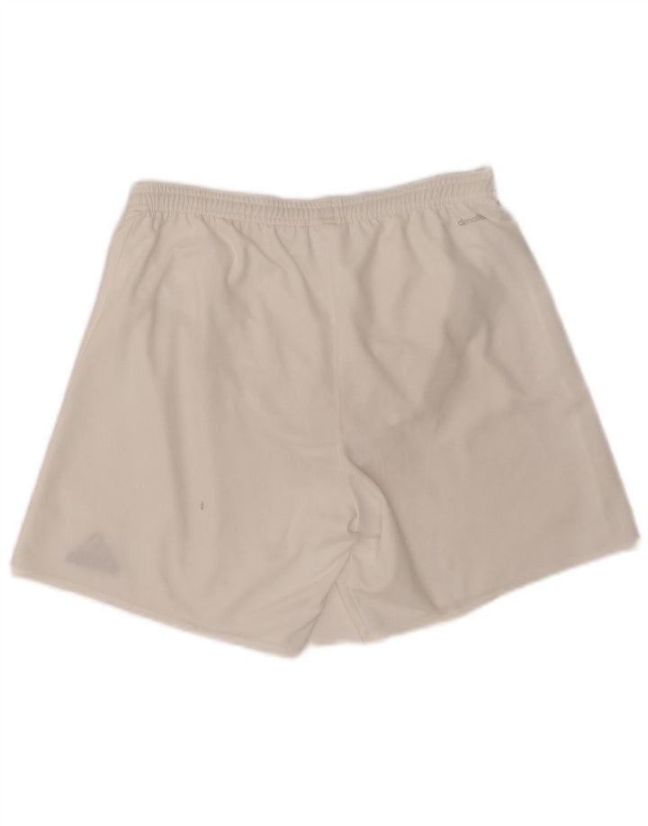 Pantaloncini sportivi Adidas Climalite da uomo di colore bianco medio in poliestere