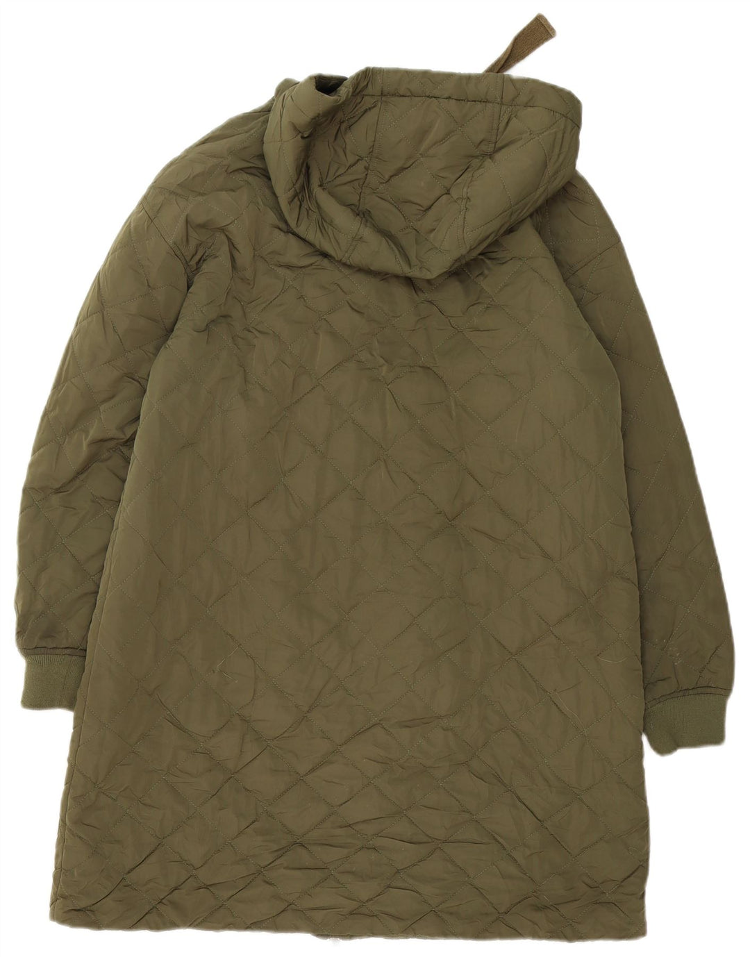 Cappotto trapuntato con cappuccio oversize da donna Marks & Spencer UK 14 grande verde