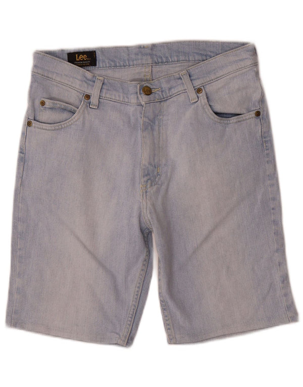 Pantaloncini di jeans da uomo Lee W33 grandi in cotone blu