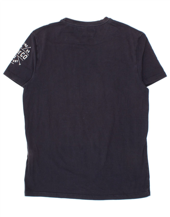 GAUDI Mens Slim Fit Graphic T-Shirt Top Medium Navy Blue Cotton Vintage Gaudi and Second-Hand Gaudi from Messina Hembry 
