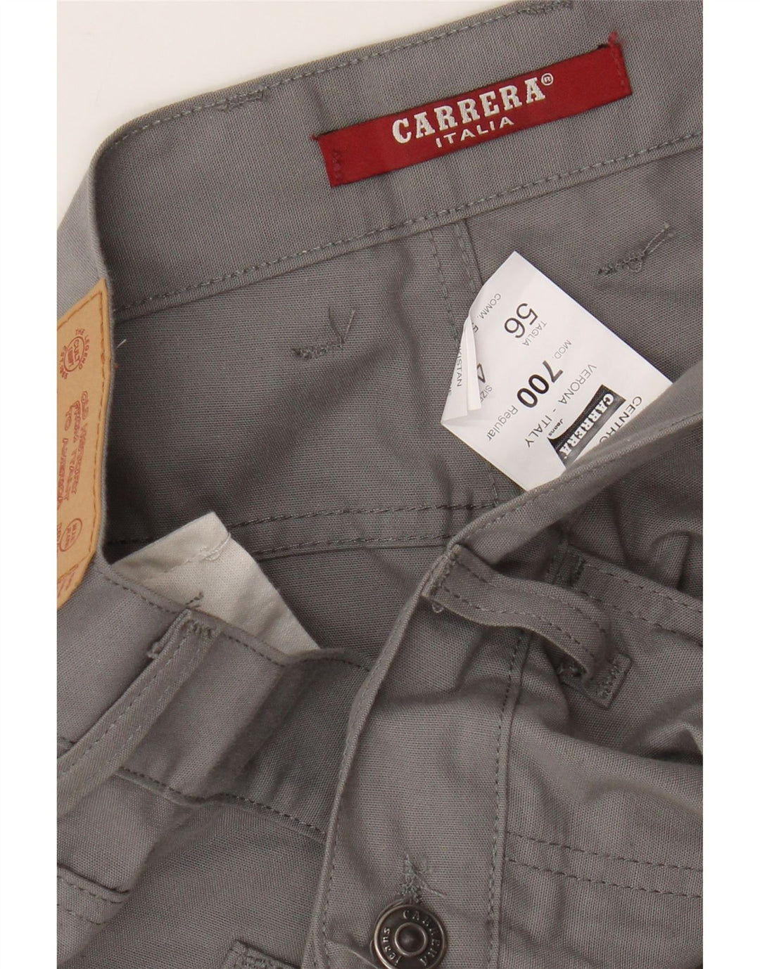 CARRERA Pantaloni casual dritti da uomo 700 W40 L26 Cotone grigio