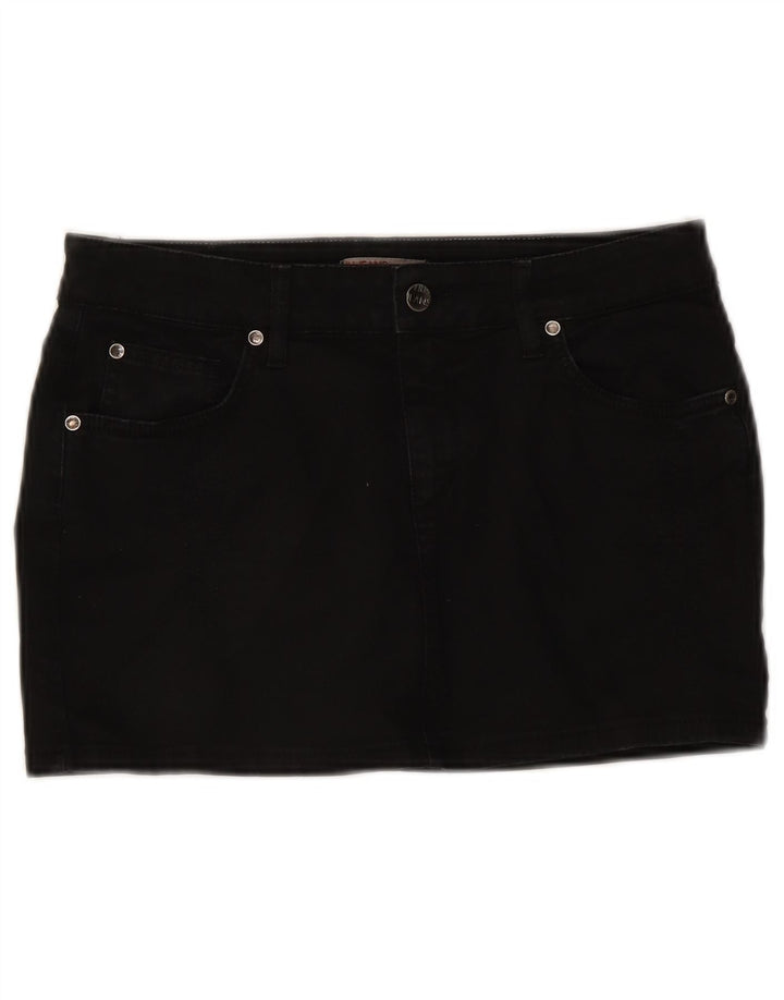 Mini gonna di jeans da donna Liu Jo W28 cotone nero medio