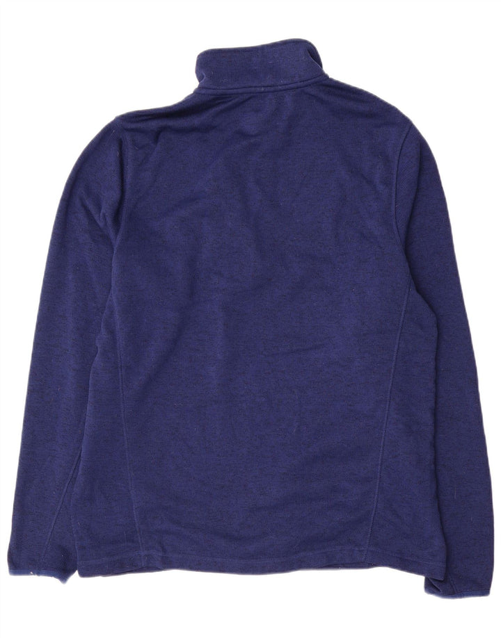 FILA Felpa da uomo con zip sul collo, maglione grande, blu navy, in poliestere