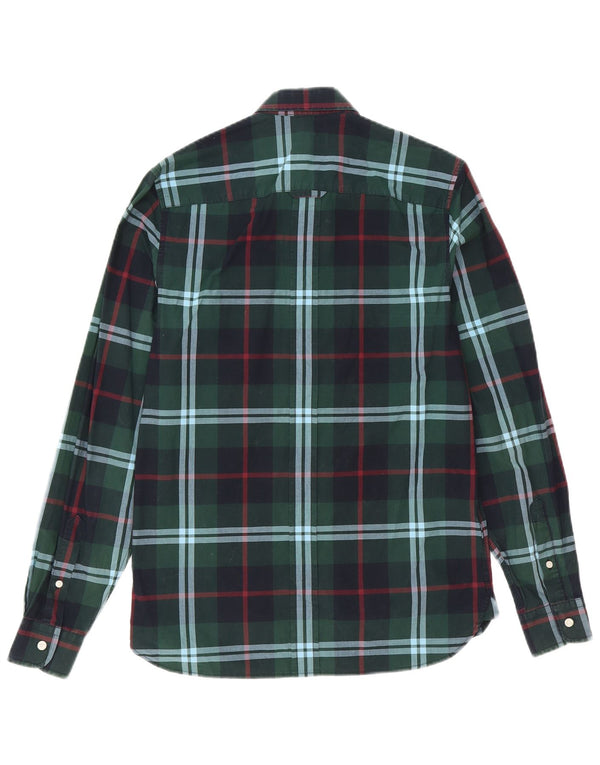 Camicia da uomo Fred Perry piccola in cotone scozzese verde