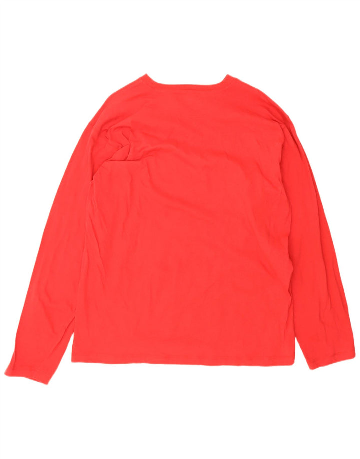 Top da uomo a maniche lunghe Champion 2XL rosso cotone