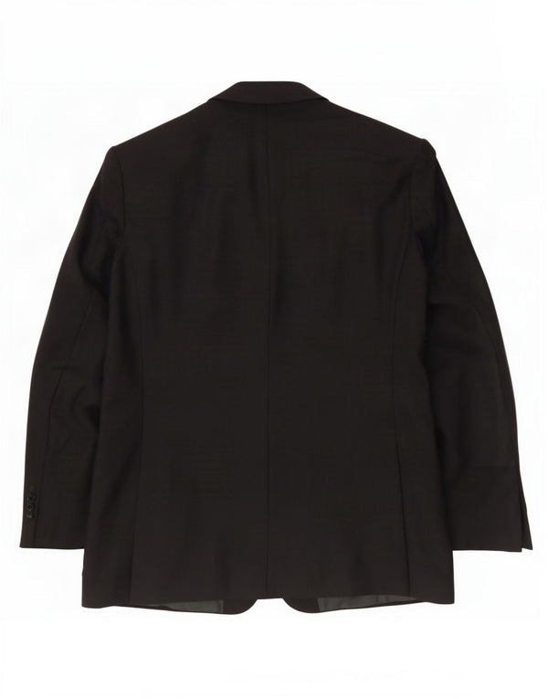 Giacca blazer a 2 bottoni da uomo Marks & Spencer taglia 42 grande in lana nera