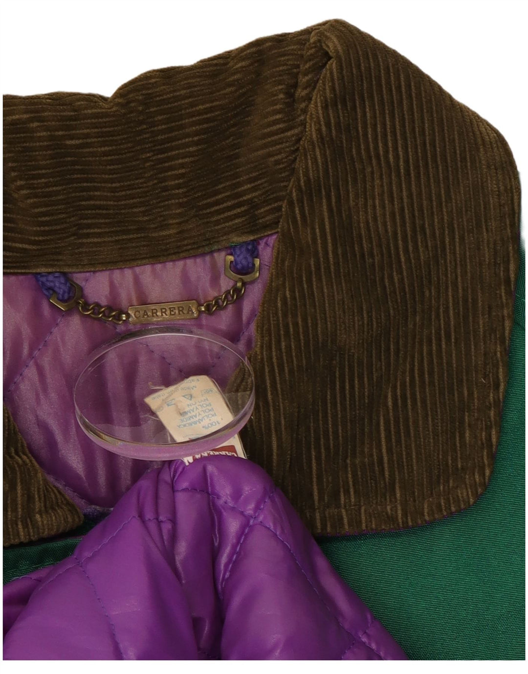 CARRERA Mens Loose Fit Windbreaker Jacket UK 38 Medium Green Polyamide