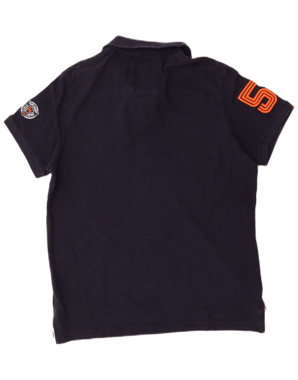 Polo grafica da uomo Superdry 2XL cotone blu navy