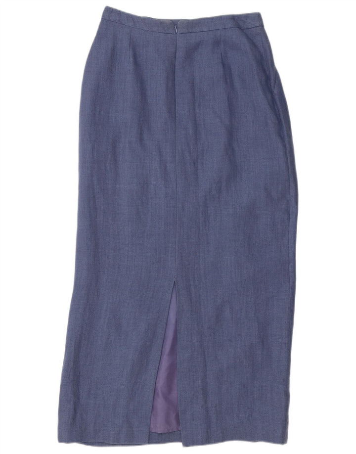 Monsoon Set gonna da donna a 3 bottoni e 2 pezzi UK 10 Small W26 Lino blu