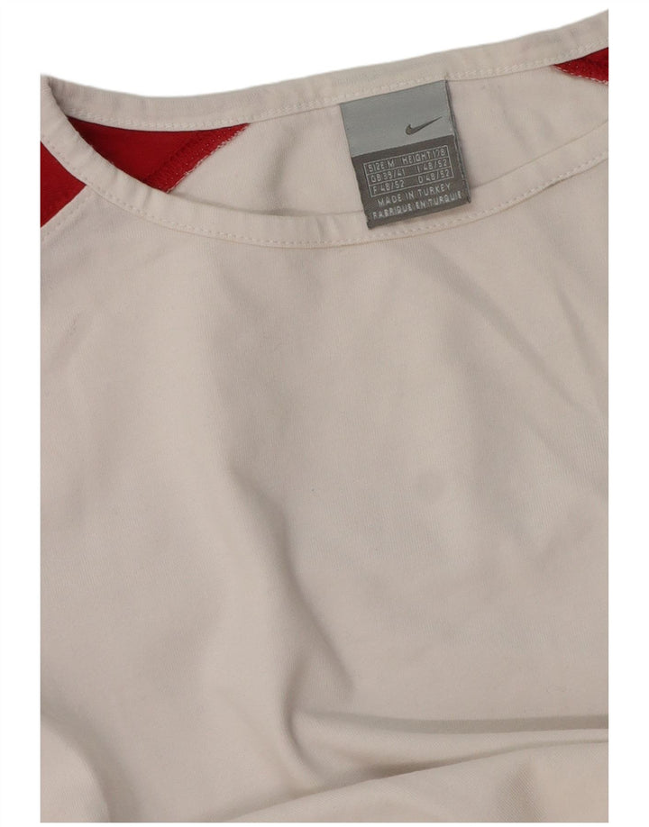 Top Nike da uomo a maniche lunghe UK 39/41 Medium White Colourblock