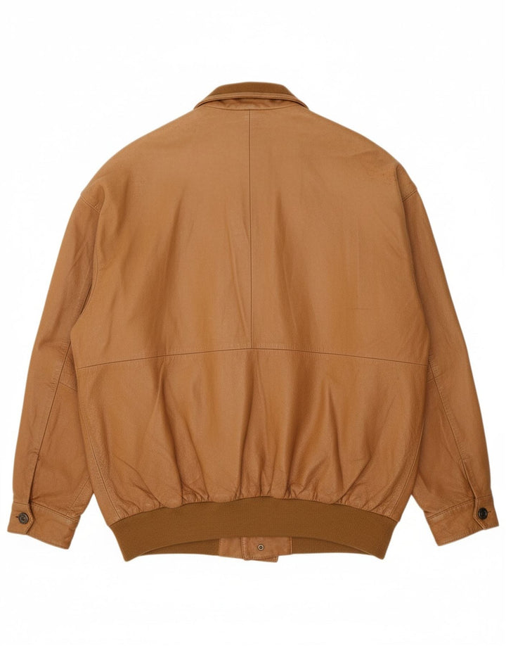 PATRICIA Mens Leather Jacket IT 56 3XL Brown Leather