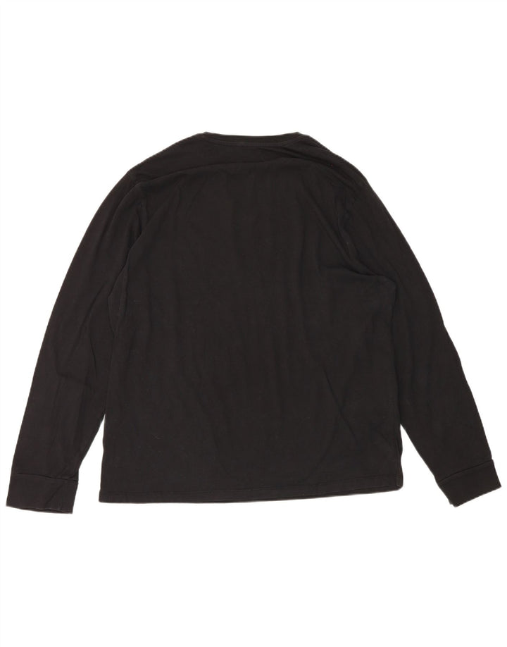Levi's Maglietta grafica da uomo a maniche lunghe XL in cotone nero