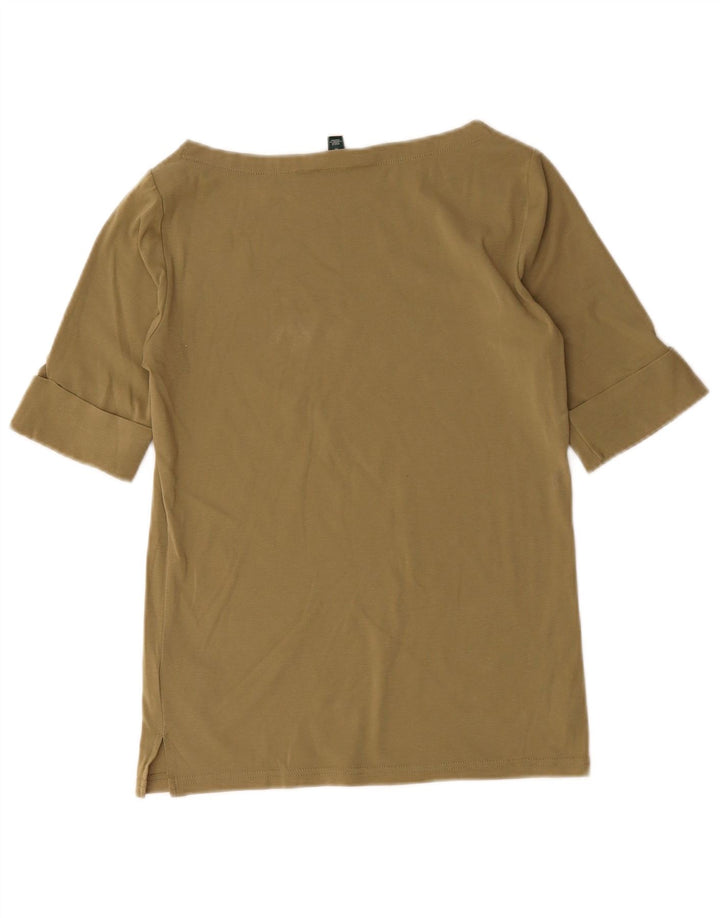Camicetta da donna Ralph Lauren Top UK 12 cotone kaki medio