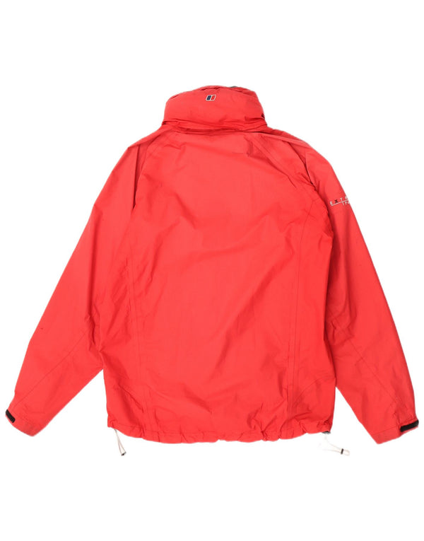Giacca antipioggia da uomo con cappuccio Berghaus UK 38 nylon rosso medio