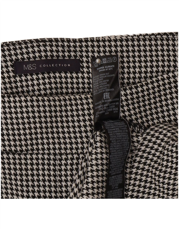 Gonna a tubino da donna Marks & Spencer UK 16 grande W32 pied de poule grigio