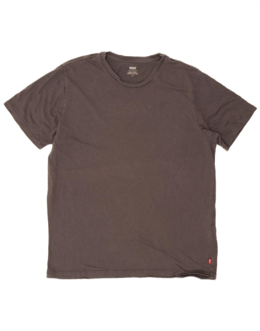 T-shirt grafica da uomo Levi's Top grande in cotone grigio